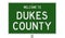 Road sign for Dukes County