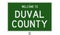 Road sign for Duval County