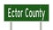 Road sign for Ector County
