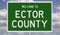 Road sign for Ector County