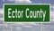 Road sign for Ector County