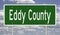 Road sign for Eddy County