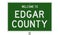 Road sign for Edgar County