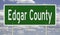 Road sign for Edgar County