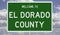 Road sign for El Dorado County