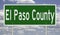 Road sign for El Paso County