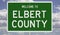 Road sign for Elbert County