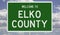 Road sign for Elko County