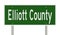 Road sign for Elliott County