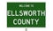 Road sign for Ellsworth County