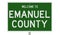 Road sign for Emanuel County