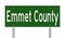 Road sign for Emmet County
