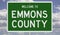 Road sign for Emmons County