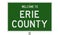 Road sign for Erie County