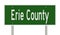 Road sign for Erie County