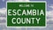 Road sign for Escambia County