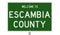 Road sign for Escambia County