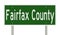 Road sign for Fairfax County