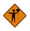 Road sign - flagman