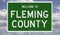 Road sign for Fleming County