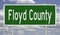 Road sign for Floyd County