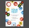 Road Sign Flyer Banner Posters Card. Vector