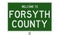 Road sign for Forsyth County