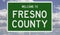 Road sign for Fresno County