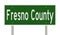 Road sign for Fresno County