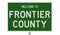 Road sign for Frontier County