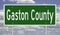 Road sign for Gaston County