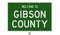 Road sign for Gibson County