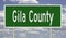 Road sign for Gila County