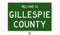 Road sign for Gillespie County