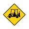 Road sign - golf cart crossing