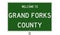 Road sign for Grand Forks County