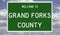 Road sign for Grand Forks County