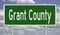 Road sign for Grant County