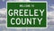 Road sign for Greeley County