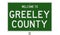 Road sign for Greeley County