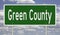 Road sign for Green County