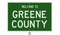 Road sign for Greene County