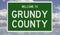 Road sign for Grundy County