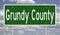 Road sign for Grundy County