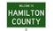 Road sign for Hamilton County