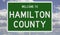 Road sign for Hamilton County