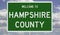 Road sign for Hampshire County