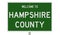 Road sign for Hampshire County