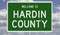 Road sign for Hardin County