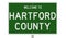 Road sign for Hartford County